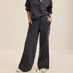 Aerie First Class Fleece Trouser Smoke Gray